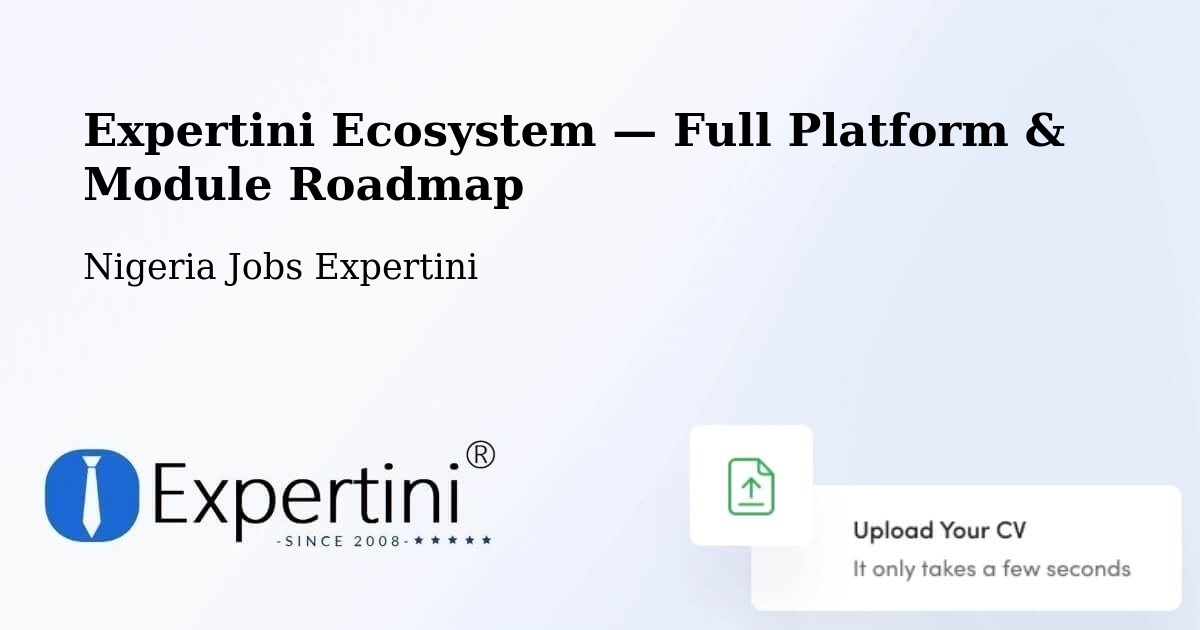 Expertini Ecosystem — Full Platform & Module Roadmap – Uga